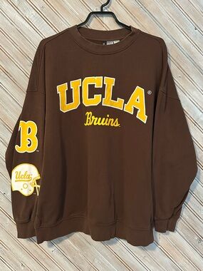 UCLA Bruins Brown Crewneck Sweatshirt with Gold Logo